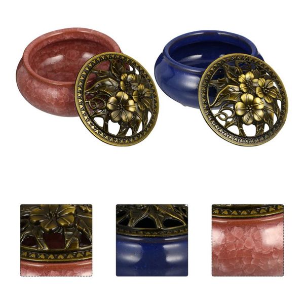 

fragrance lamps 2pcs simple aroma burner decoration ceramic incense furnace