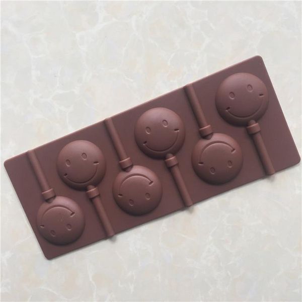 

baking & pastry tools 6 smiling lollipop model high temperature resistance easy clean formas rolo de massa silicone form dumpling gummy sili