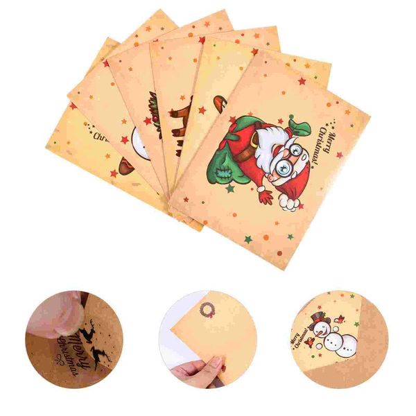 

greeting cards 6 sets christmas cartoon patterns festival invitation