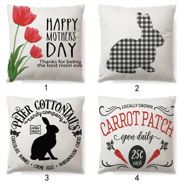 

cushion/decorative pillow easter mother's day pattern decorative cushion cover and invisible zipper