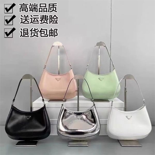 

outlet p women's 2021 cowhide underarm mirror lacquer crescent flip bag luxuryss designerss yw