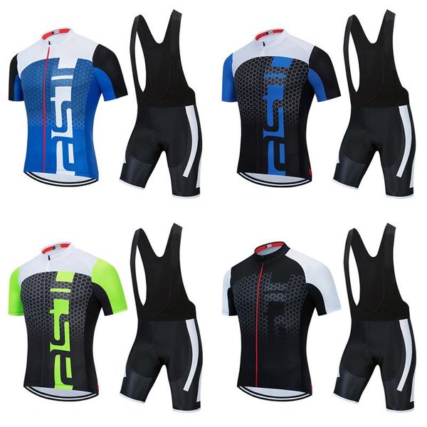 

racing sets men road bike clothing bib gel shorts 2021 summer cycling jersey set pro team dress male bicycle clothes mtb suit kit skinsuit, Black;blue