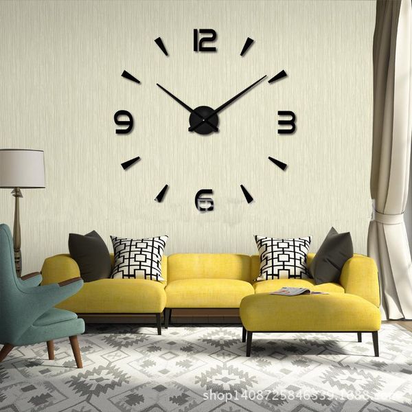 

selling creative mirror wall clock diy super size eva clocks