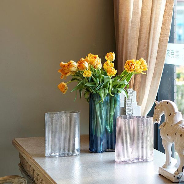 

blue minimalist european vase nordic pink creative hydroponics room decorations wedding wazony ozdobne table decor bk50hp vases