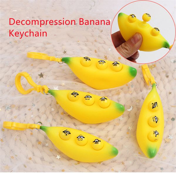 

decompression artifact toy squeeze eyes banana pinch music pressure relief vent bauble burst eye bananas keychain pendant toys