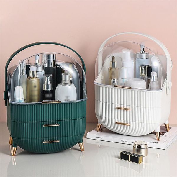 

dustproof cosmetic storage box deskfinishing skin care products waterproof large capacity bag boxes & bins