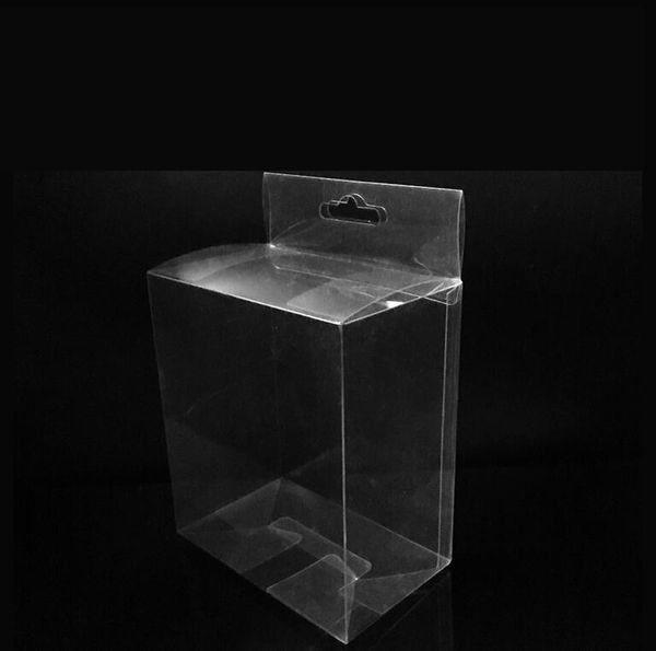 

gift wrap 20pcs clear pvc box packing gift/candy/cookie hang hole transparent model display