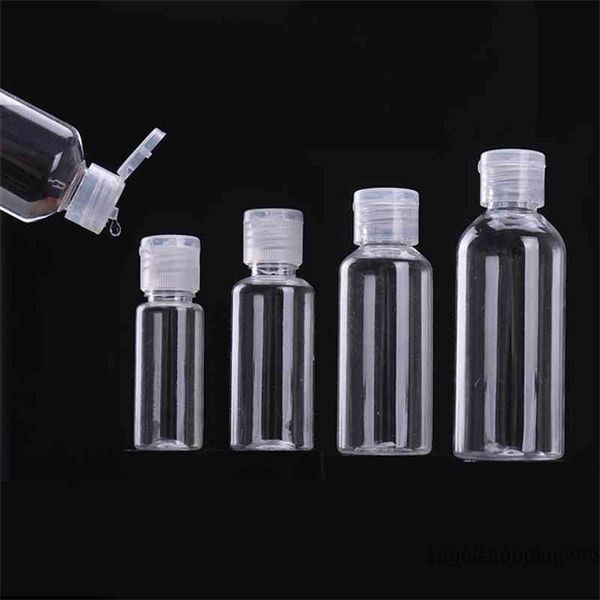 

5ml 10ml 20ml 30ml 50ml 60ml 80ml 100ml 120ml plastic bottles pet transparent empty bottle travel container with flip cap s 1
