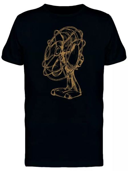 

old electric fan sketch men's tee -image by shutterstock, White;black