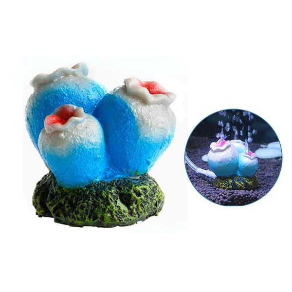

2pcs/set resin coral decoration fish tank home ornaments accessories oxygen air pump stone bubbles ornament reef rock lanscaping decorations