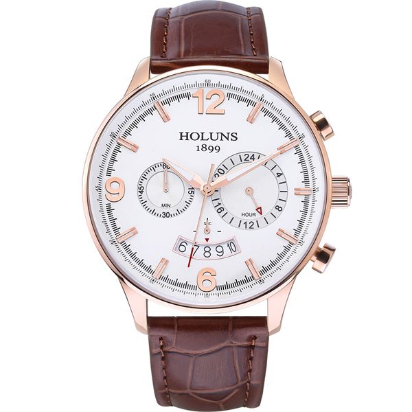 

luxury watch 22 mm big 24 hour dial quartz watches man wristwatch waterproof counter watches for men 2020/f, Slivery;brown
