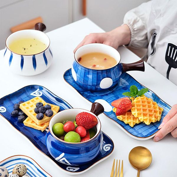 

bowls creative breakfast plate oatmeal bowl ceramic dish japanese dishes cutlery set one person tableware