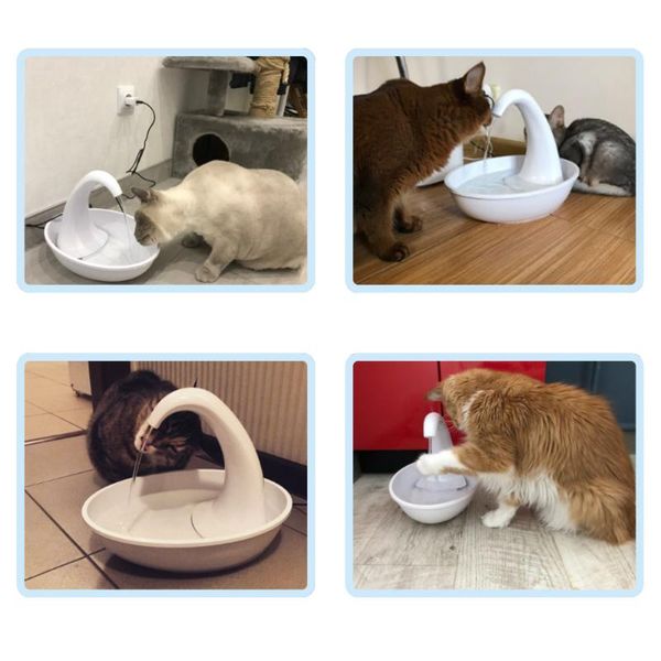 

cat bowls & feeders swan pet drinking fountain quiet automatic electronic water for and dog dispenser