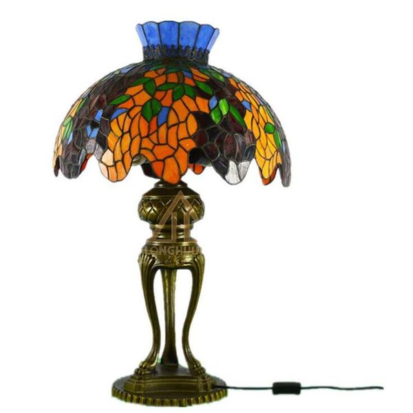

table lamps 20" luxurious tiffany artwork glass large lamp for foyer bed room bar apartment handmade reading light 75cm 1180