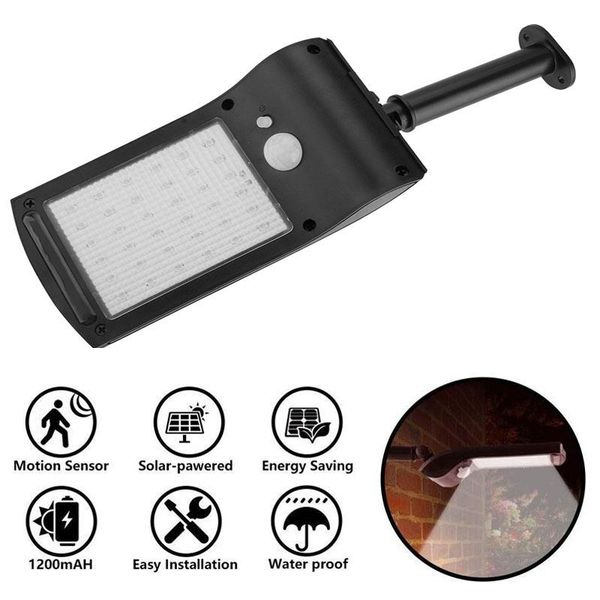 

solar lamps 36 led light wall lamp outdoor rotatable mounting pole super bright motion sensor security lights waterproof luces solares