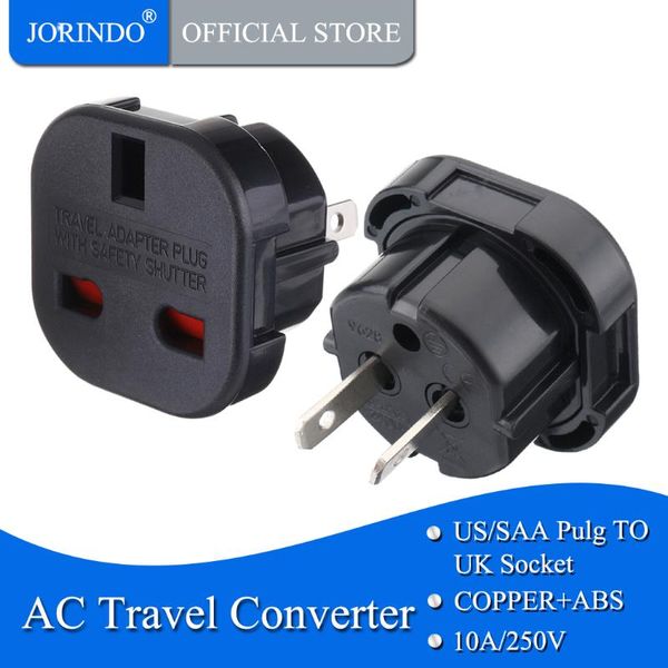 

smart power plugs jorindo us to uk,universal travel ac socket uk au plug adapter converter black white electrical adaptor