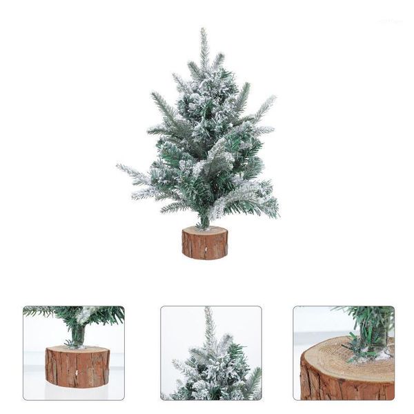 

christmas decorations 1pc mini flocking tree deskdecor festival home adorn white