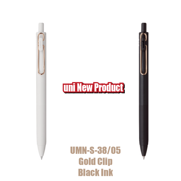 

1pcs japan uni-ball one gel ink ballpoint pen 0.38/0.5mm umn-s-38/05 gold clip student office pens