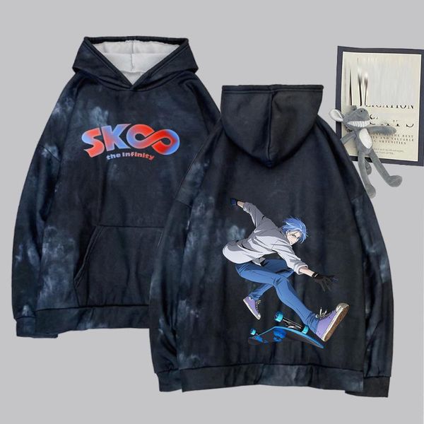 

the infinity logo anime langa hasegawa hoodie sweatshirt autumn student cool hooded men's hoodies & sweatshirts, Black