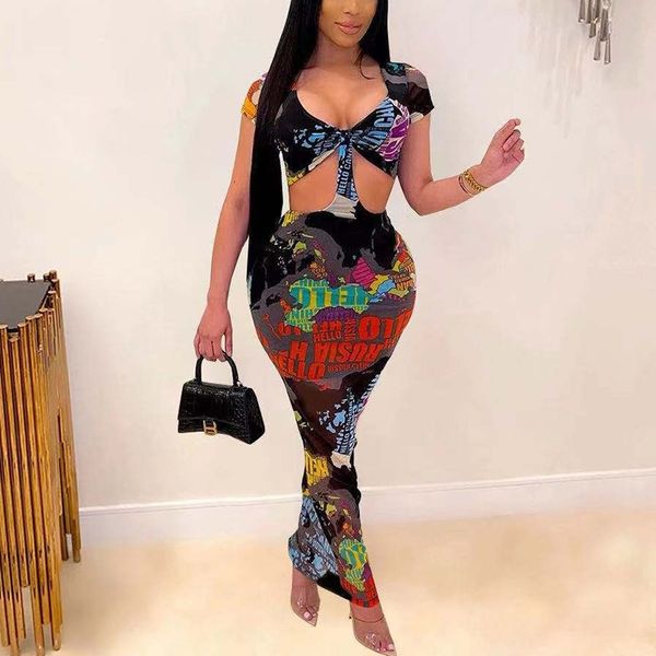 

short sleeve bodycon slim party club maxi dress 210702, Black;gray