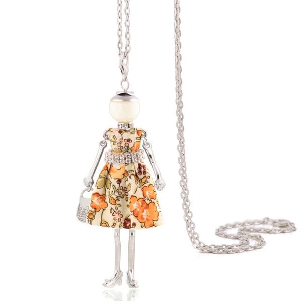 

fashion necklace for women 2021 trendy pendant girl beauty long lady statement charm jewelry wholesale necklaces, Silver