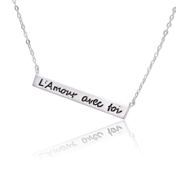 

pendant necklaces harlig sterling silver s925 color english letter necklace for women allergy fashion jewelry trendy style