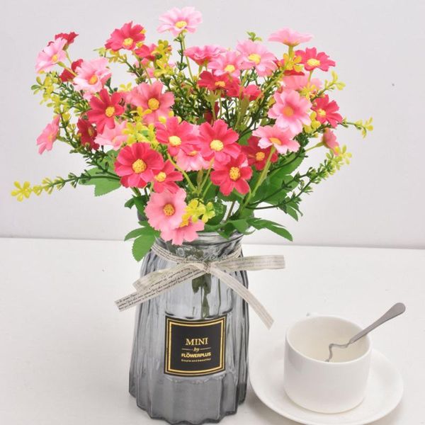 

3/5pc artificial flowers potted plant plastic daisy simulation flower room wedding home decoration boho decor faux decorative & wreaths