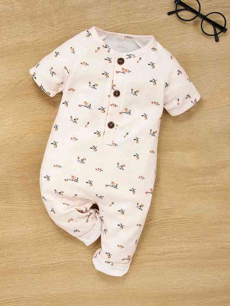 

baby ditsy floral print raglan sleeve jumpsuit she, Blue