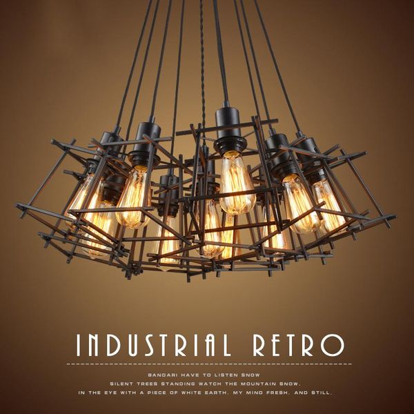 

pendant lamps modern lights retro industrial style commercial bar cafe stairs clothing store vintage wire hanging fixture luminaire