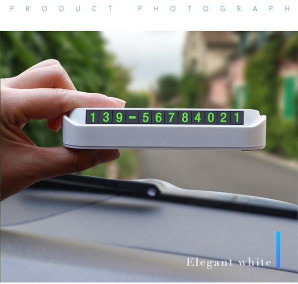 

interior decorations cars temporary parking permit telephone number plate car park accessories styling 13x2.5 cm