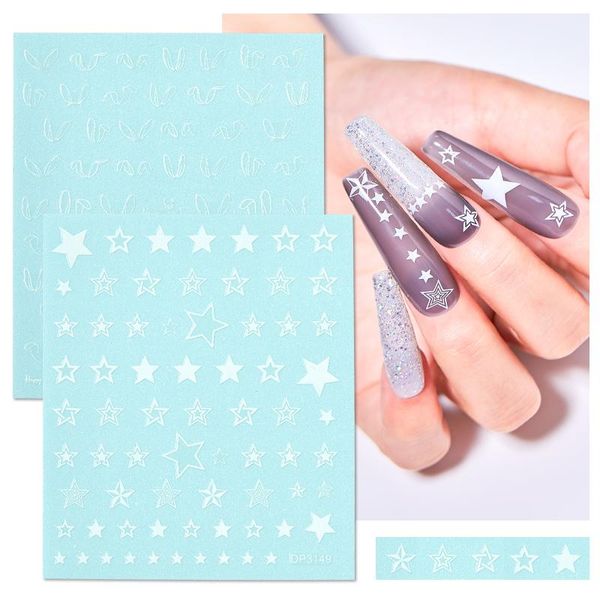 

stickers & decals 1 sheet nail summer graffiti art geometric lines decal 3d adhesive sliders diy decoration all for manicures, Black