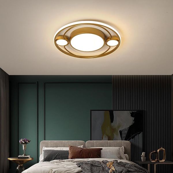 

ceiling lights arrival round gold led with remote control for bedroom dining room kitchen lusure apply to ac90-260v