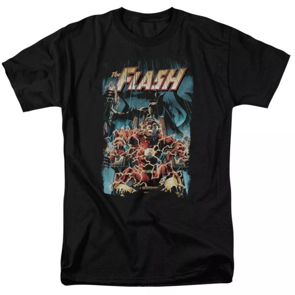 

justice league of america electric chair t-shirt dc comics sizes s-3x new, White;black