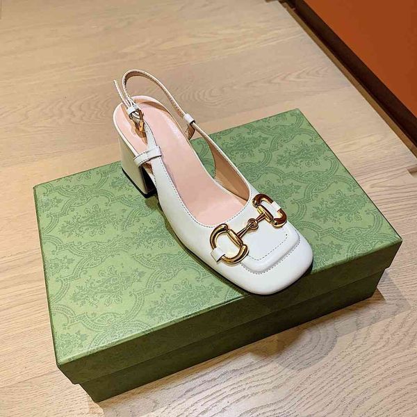 

same women's shoes with horse rank buckle mary jane's one-line high heels square head middle thick single back outlets, Black