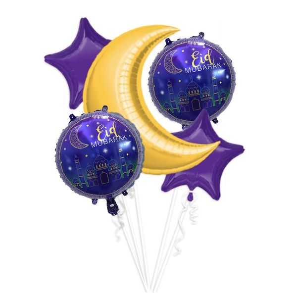 

party decoration eid mubarak decor set kit big moons stars balloons decorations ramadan and air inflate