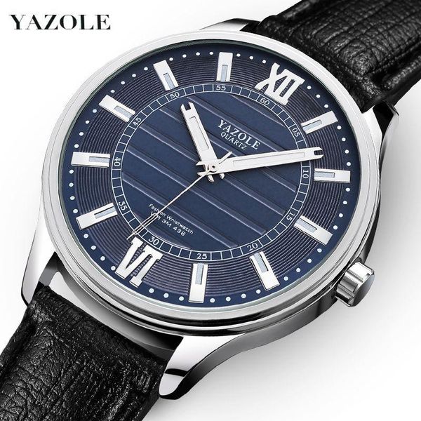 

wristwatches yazole waterproof hardlex mirror man's wristwatch sport quartz casual fashion watch men world time, luminous, Slivery;brown