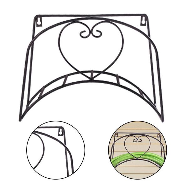 

types reel durable iron garden hose holder universal wall mounted storage rack yards decoration easy installed watering equipments