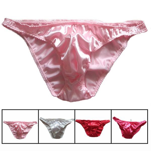 

translucent silky brief shorts 2021 new men's underwears men small briefs pants male ultra-low waist underwear, Black;white