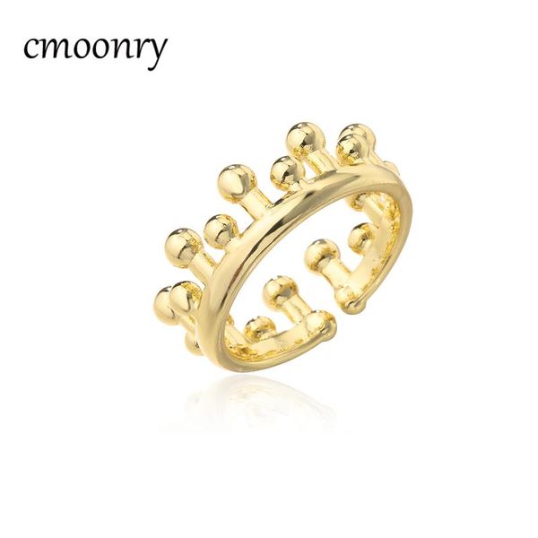 

cluster rings cmoonry gold color vintage bohemian female party jewelry wholesale geometirc open-end ring for women girl finger, Golden;silver