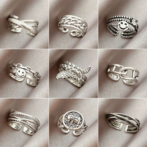 

hip hop roman men's fashion personality korean new design index finger ring women, Black