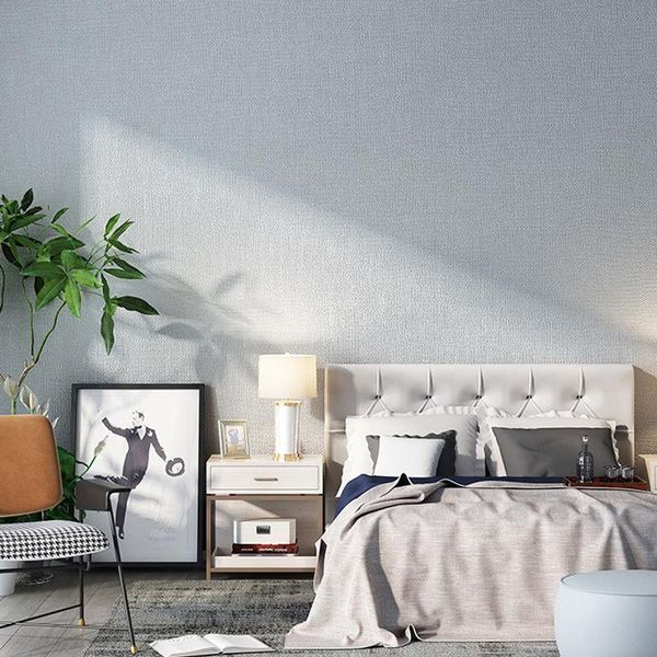 

wallpapers modern plain solid color linen wall papers home decor grey green waterproof bedroom living room wallpaper roll for