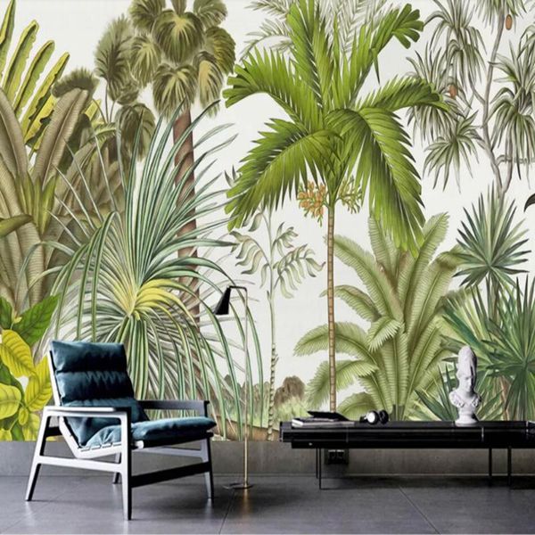 

wallpapers drop custom po wallpaper 3d european retro tropical rainforest living room bedroom wall decoration mural
