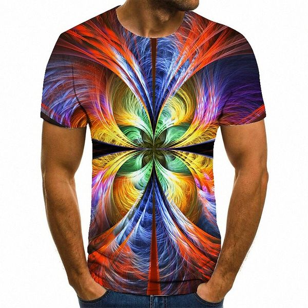 

men's tee t shirt 3d print geometric graphic prints plus size round neck casual daily print short sleeve basic fashion designer big an, White;black