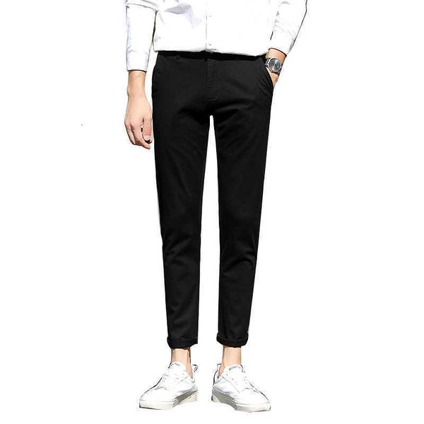 

spring men's leggings fashion trend youth pants sports casual, Black