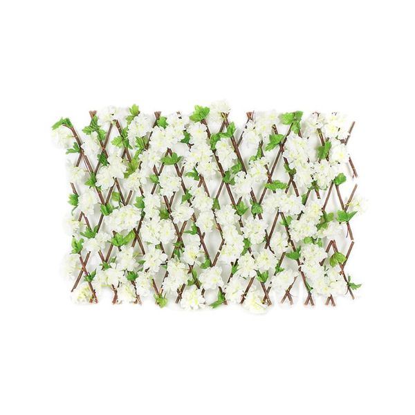 

decorative flowers & wreaths expanding wooden garden wall fence panel plant climb trellis retractable artificial drop