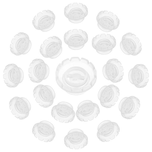 

lurrose 100pcs glue holder blossom cups and eyelash organizer anti-spill quick (white) false eyelashes