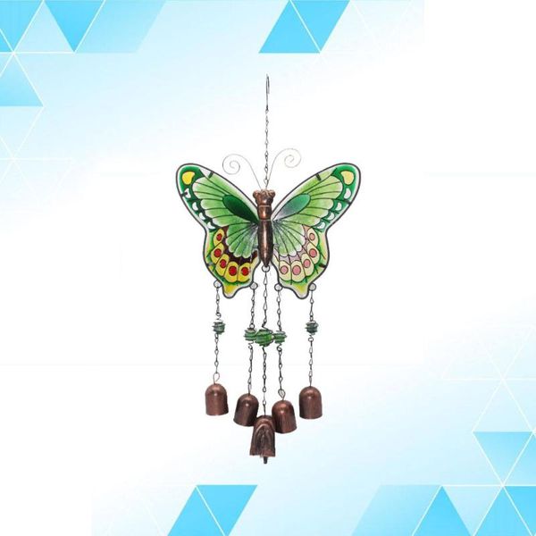 

decorative objects & figurines 1pc galss pendant hanging wind chime iron aeolian bell ceiling for home garden hallway