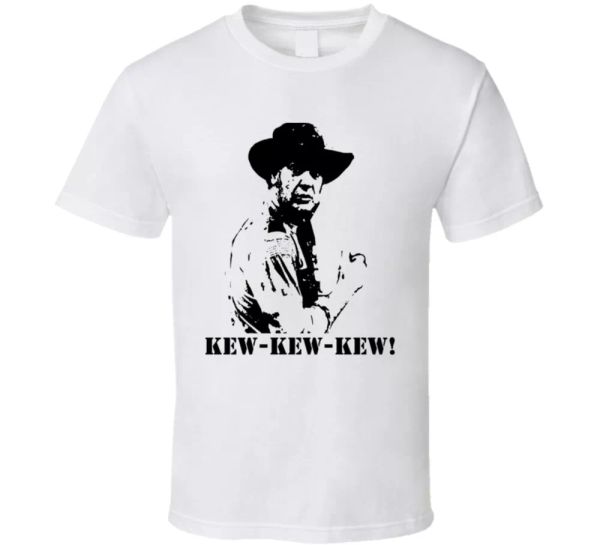 

roscoe p coltrane kew-kew-kew-kew dukes of hazard t shirt, White;black