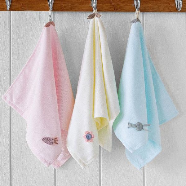 

towel 1/2 pcs pure cotton absorbent children's candy color face wash household cute small