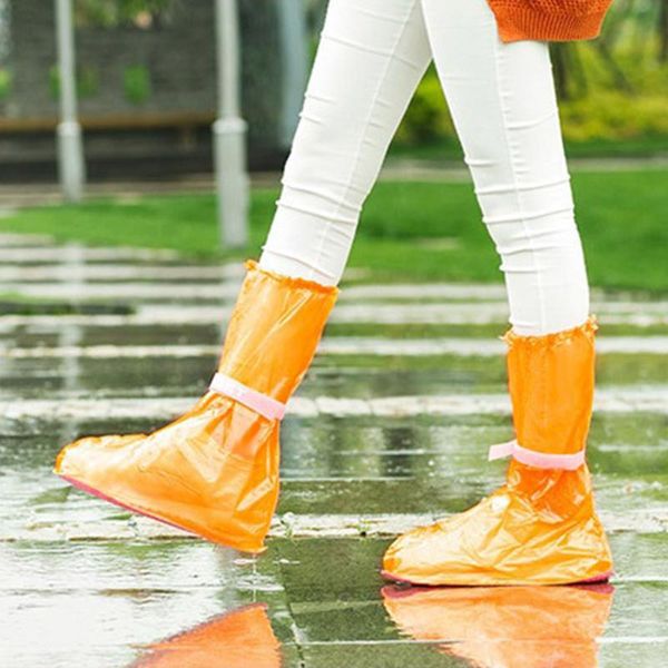 

shoe parts & accessories pvc shoes cover reusable outdoor rainboots thicken waterproof overshoes non-slip children, White;pink
